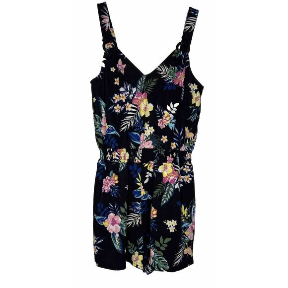 BB Dakota Eye Candy Floral Romper Sz XL Poly & Spandex - Picture 1 of 8